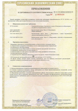 12.03.2015 Кохма - ЗАО СиБиСи(Япония) г.Москва. Приложение к сертификату Видеокамеры для систем охранного видеонаблюдения т.м.GANZ. ТР ТС 020/2011